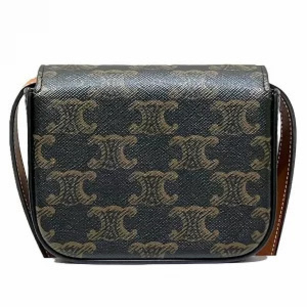 Celine Shoulder Triomphe Bag Claude Black